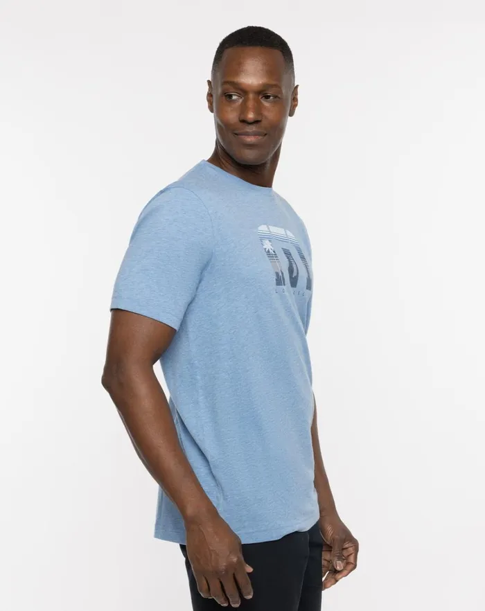 Men Tees TravisMathew SOCAL TEE Heather Blue