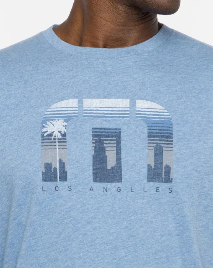 Men Tees TravisMathew SOCAL TEE Heather Blue