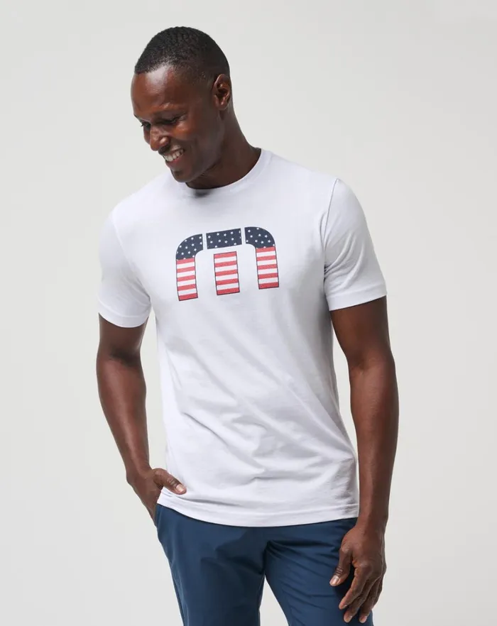 Men Tees TravisMathew STAR BRIGHT TEE White