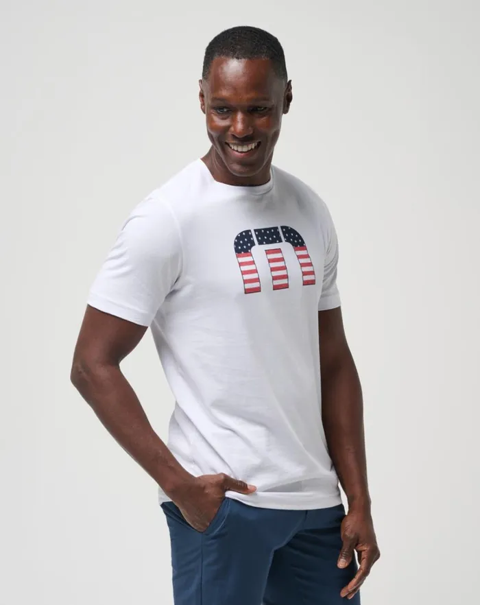 Men Tees TravisMathew STAR BRIGHT TEE White