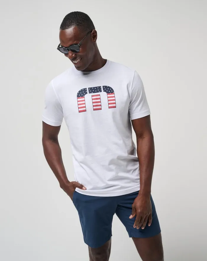 Men Tees TravisMathew STAR BRIGHT TEE White