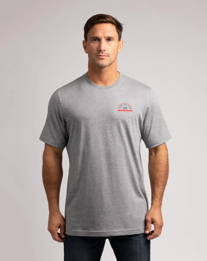 Men Tees TravisMathew THE CHARLES 20 TEE Heather Grey