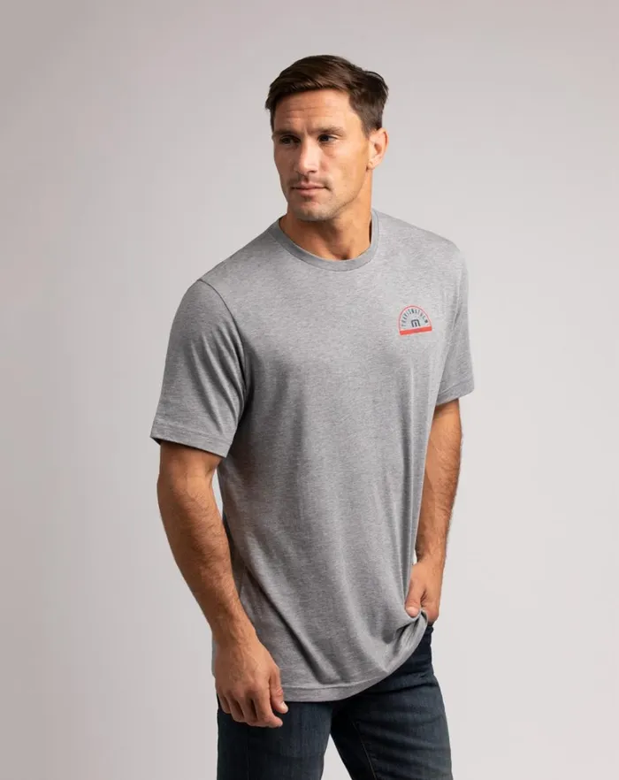 Men Tees TravisMathew THE CHARLES 20 TEE Heather Grey