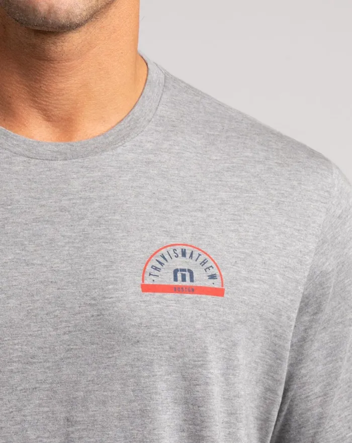 Men Tees TravisMathew THE CHARLES 20 TEE Heather Grey