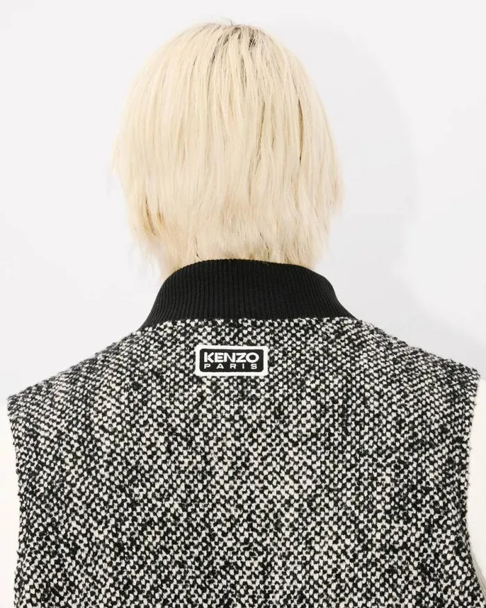 Men Varsity Jacket In Wool Black Kenzo Jackets And Coats