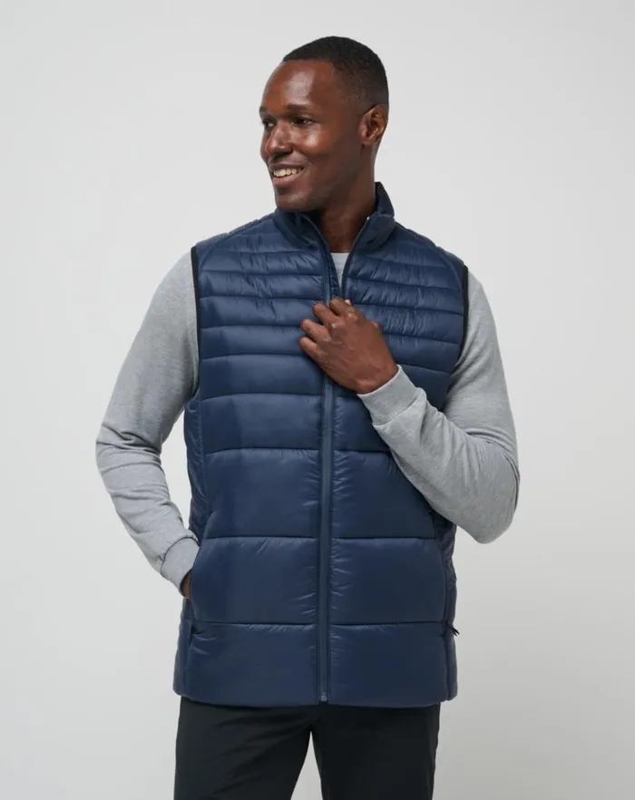 Men Vests TravisMathew AVES TECH PUFFER VEST Total Eclipse