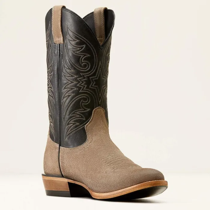Men Western Boots Ariat Bankroll Western Boot Smokey Roughoutraven Black
