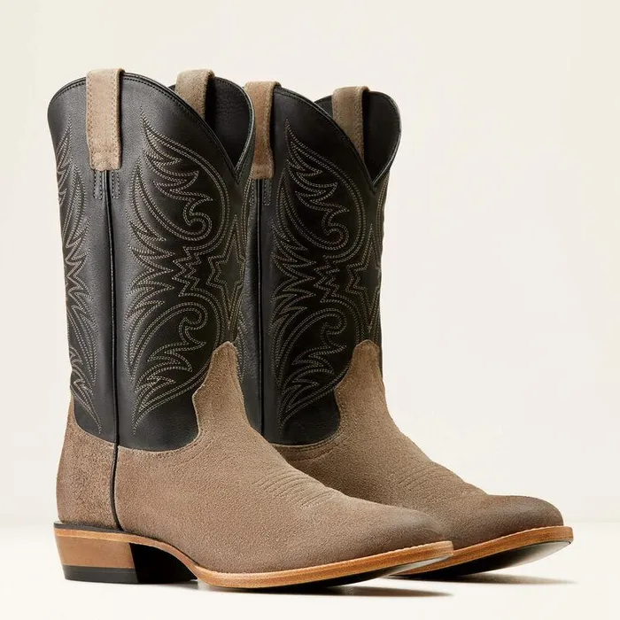 Men Western Boots Ariat Bankroll Western Boot Smokey Roughoutraven Black