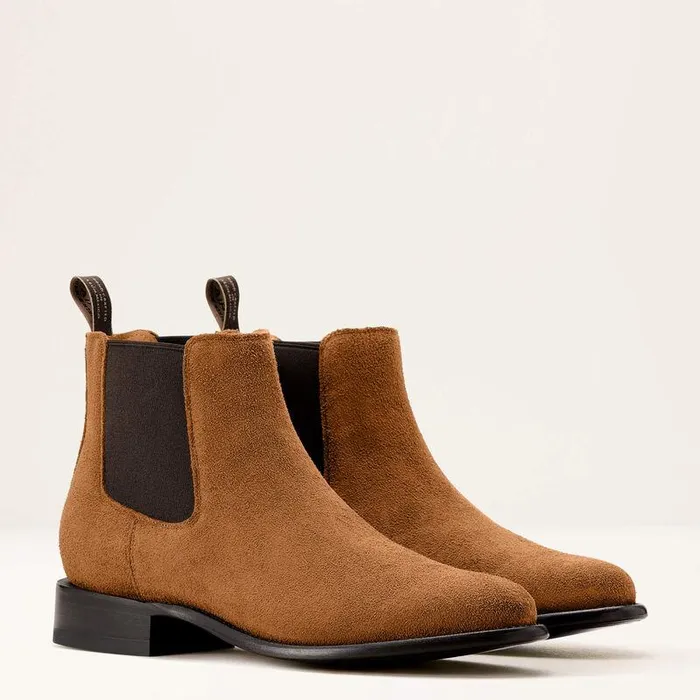 Men Western Boots Ariat Bench Made Reed Western Boot Oiled Tan Roughout