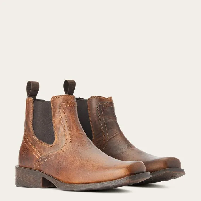 Men Western Boots Ariat Midtown Rambler Square Toe Chelsea Boot Barn Brown