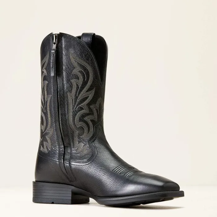 Men Western Boots Ariat Slim Zip Ultra Western Boot Black Deertan