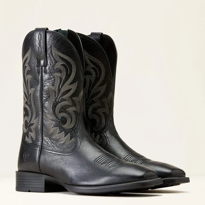 Men Western Boots Ariat Slim Zip Ultra Western Boot Black Deertan
