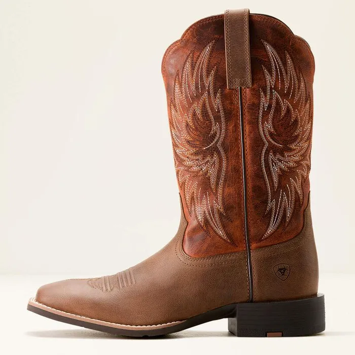 Men Western Boots Ariat Sport Rider Cowboy Boot Vintage Oakrustic Orange Men Western Boots Ariat Sport Rider Cowboy Boot Vintage Oakrustic Orange