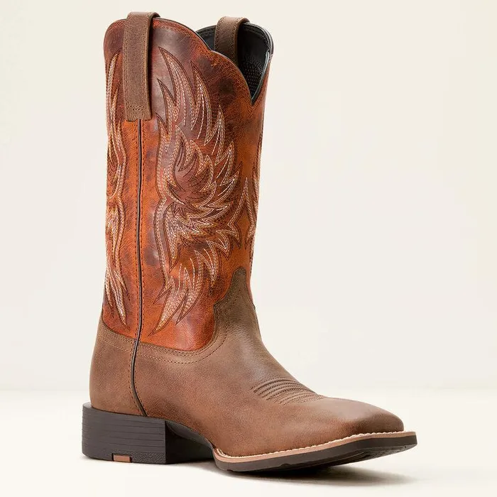 Men Western Boots Ariat Sport Rider Cowboy Boot Vintage Oakrustic Orange Men Western Boots Ariat Sport Rider Cowboy Boot Vintage Oakrustic Orange