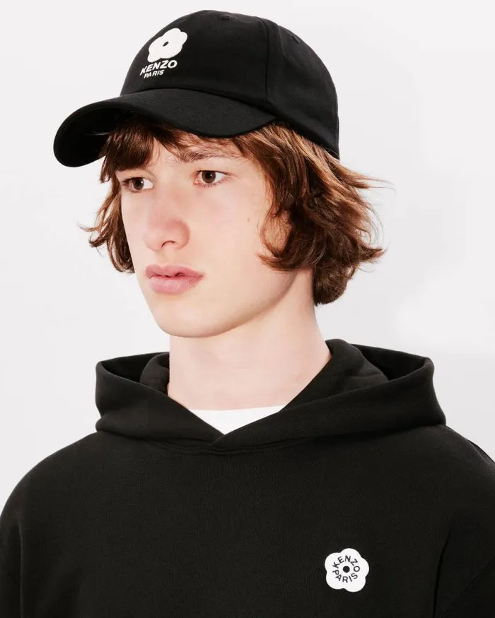 MenWomen 039Boke Flower 20039 Embroidered Cotton Cap Black Kenzo Caps And Hats