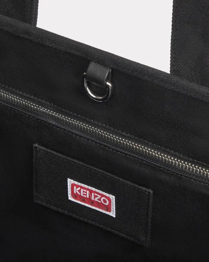 MenWomen 039Boke Flower 20039 Large Tote Bag In Canvas Black Kenzo Bags