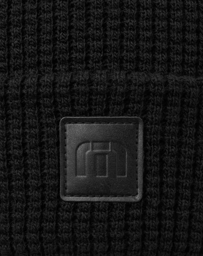 MenWomen Beanies TravisMathew CLOUD WAFFLE BEANIE Black