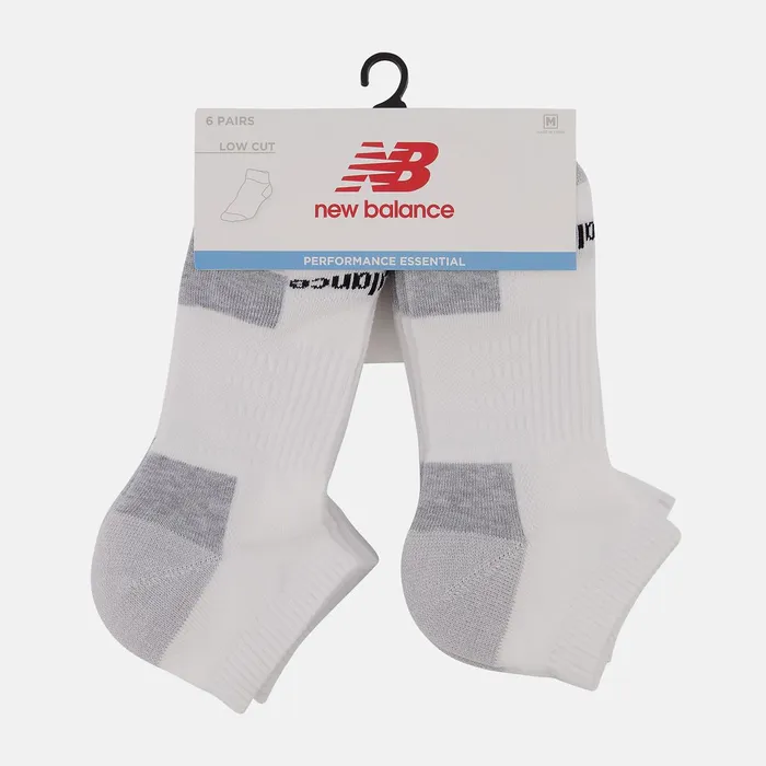 MenWomen Cushioned Low Cut Socks 6 Pack White New Balance Socks