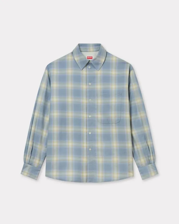 MenWomen Genderless Padded Overshirt In Cotton Light Blue Kenzo Shirts