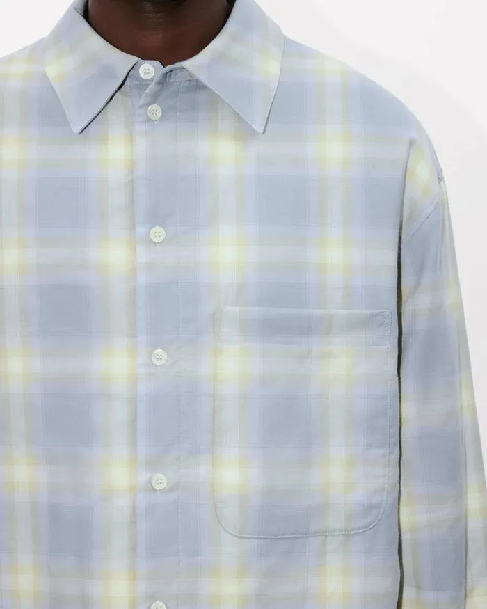 MenWomen Genderless Padded Overshirt In Cotton Light Blue Kenzo Shirts