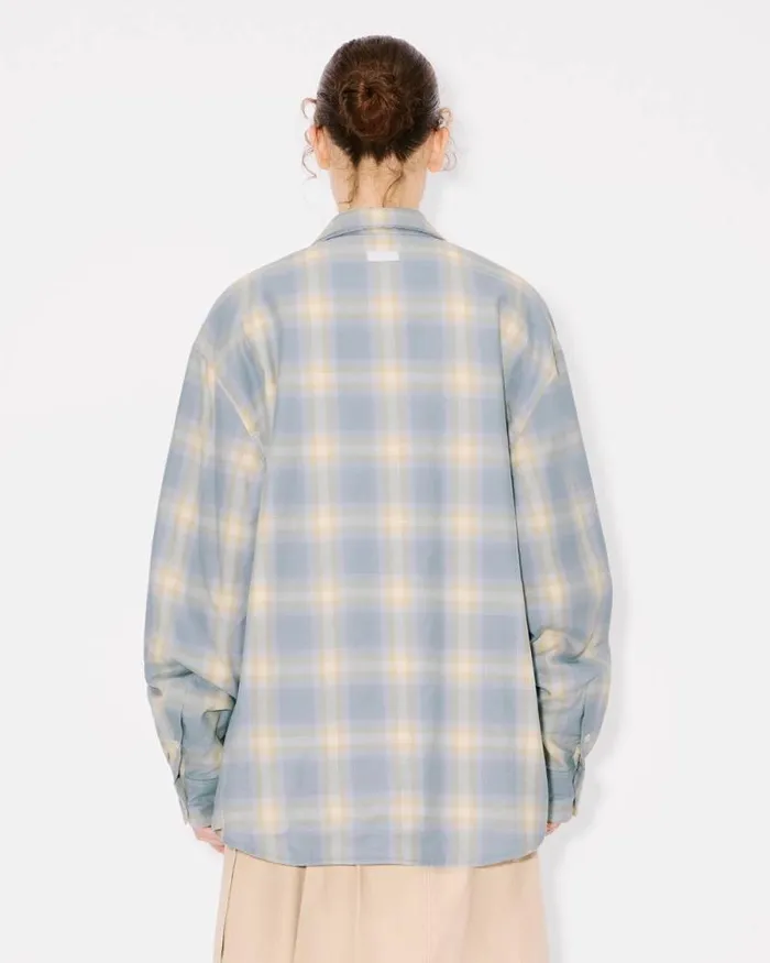 MenWomen Genderless Padded Overshirt In Cotton Light Blue Kenzo Shirts