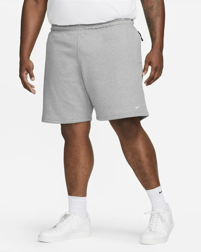 MenWomen Nike Shorts Solo Swoosh Dark Grey Heatherwhite