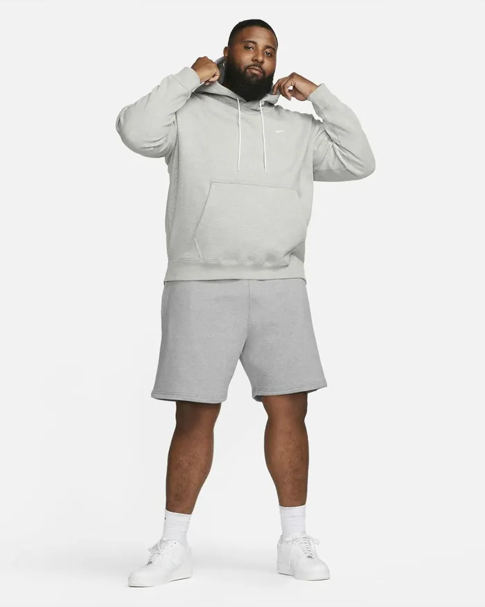 MenWomen Nike Shorts Solo Swoosh Dark Grey Heatherwhite