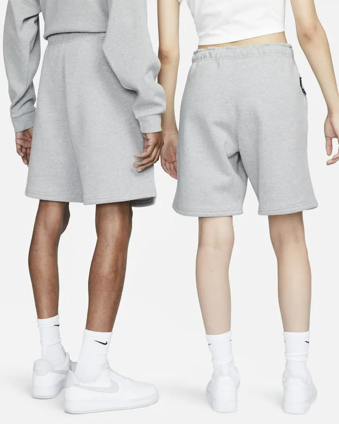 MenWomen Nike Shorts Solo Swoosh Dark Grey Heatherwhite