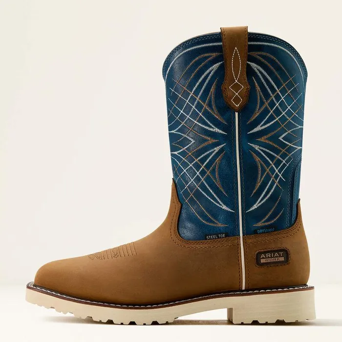 Men Work Boots Ariat Activator Waterproof Steel Toe Work Boot Dusted Brownbasin Blue Men Work Boots Ariat Activator Waterproof Steel Toe Work Boot Dusted Brownbasin Blue