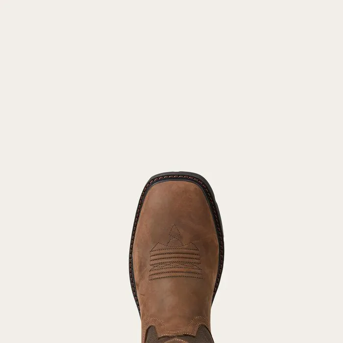 Men Work Boots Ariat Groundbreaker Wide Square Toe Waterproof Steel Toe Work Boot Palm Brown Men Work Boots Ariat Groundbreaker Wide Square Toe Waterproof Steel Toe Work Boot Palm Brown