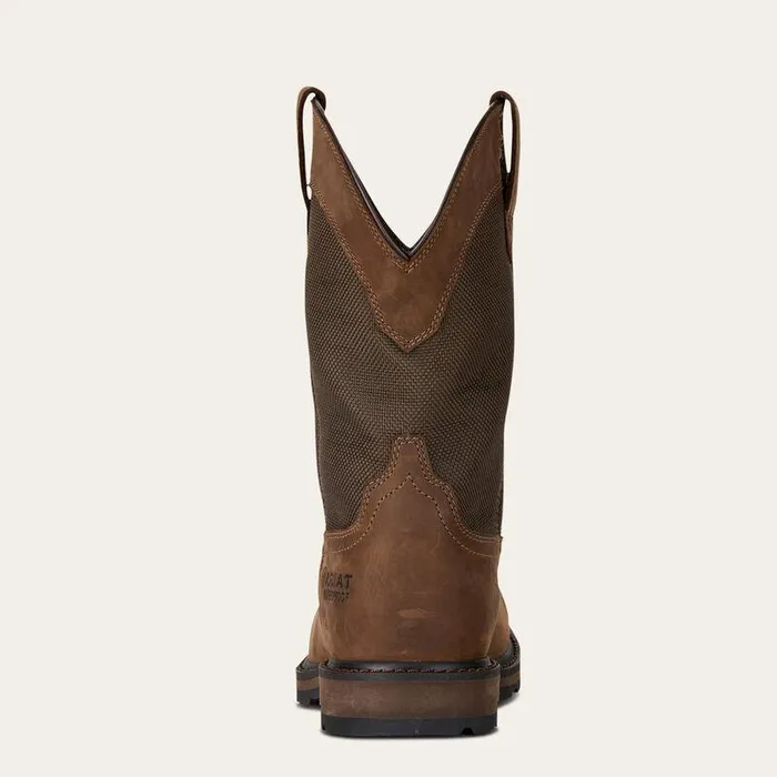 Men Work Boots Ariat Groundbreaker Wide Square Toe Waterproof Steel Toe Work Boot Palm Brown Men Work Boots Ariat Groundbreaker Wide Square Toe Waterproof Steel Toe Work Boot Palm Brown