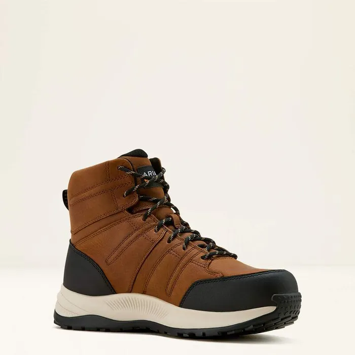 Men Work Boots Ariat Outpace Shift 6quot SD Waterproof Composite Toe Work Boot Natural Brown