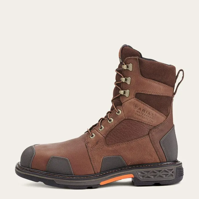 Men Work Boots Ariat OverDrive 8quot Wide Square Toe Waterproof Composite Toe Work Boot Chestnut Brown Men Work Boots Ariat OverDrive 8quot Wide Square Toe Waterproof Composite Toe Work Boot Chestnut Brown