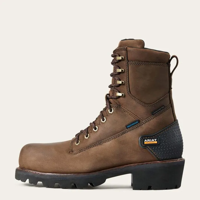 Men Work Boots Ariat Powerline 8quot Waterproof Composite Toe Work Boot Oily Distressed Brown Men Work Boots Ariat Powerline 8quot Waterproof Composite Toe Work Boot Oily Distressed Brown