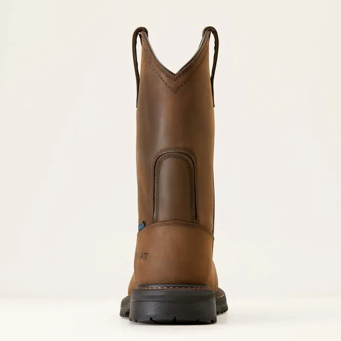 Men Work Boots Ariat RigTEK Waterproof Composite Toe Work Boot Oily Distressed Brown