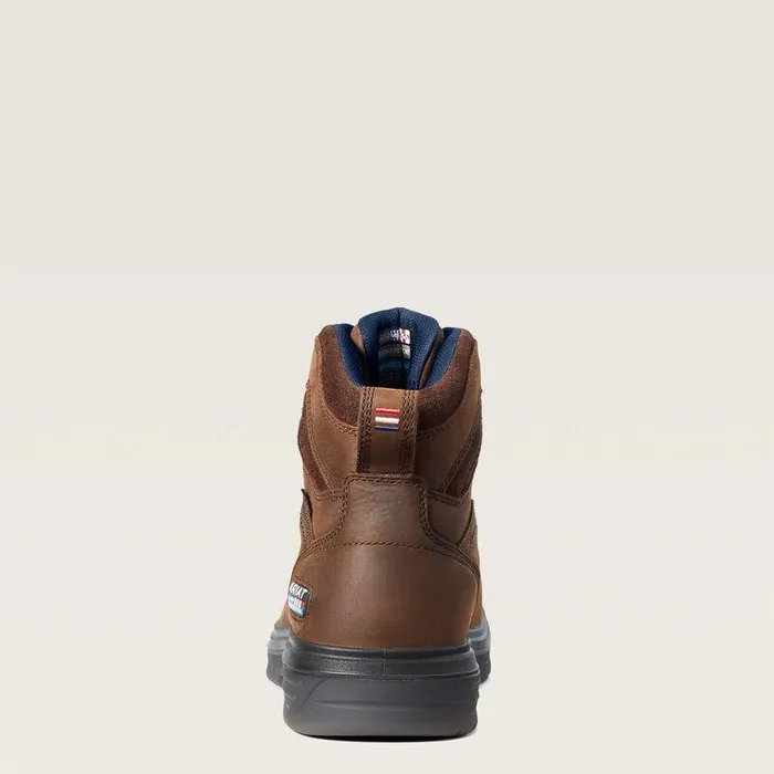 Men Work Boots Ariat Turbo 6quot USA Assembled Waterproof Carbon Toe Work Boot Rich Brown Men Work Boots Ariat Turbo 6quot USA Assembled Waterproof Carbon Toe Work Boot Rich Brown