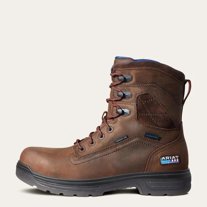 Men Work Boots Ariat Turbo 8quot USA Assembled Waterproof Carbon Toe Work Boot Rich Brown Men Work Boots Ariat Turbo 8quot USA Assembled Waterproof Carbon Toe Work Boot Rich Brown