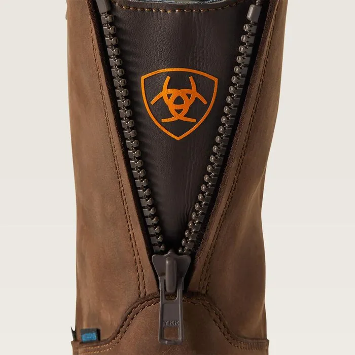 Men Work Boots Ariat Turbo Moc Toe Waterproof Carbon Toe Work Boot Mocha