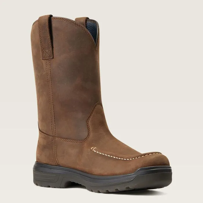 Men Work Boots Ariat Turbo Moc Toe Waterproof Work Boot Mocha Men Work Boots Ariat Turbo Moc Toe Waterproof Work Boot Mocha
