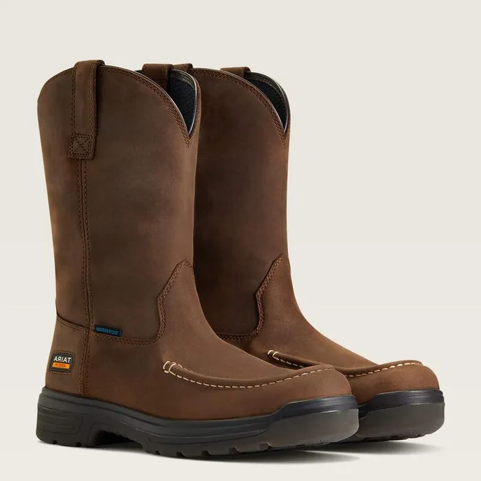 Men Work Boots Ariat Turbo Moc Toe Waterproof Work Boot Mocha Men Work Boots Ariat Turbo Moc Toe Waterproof Work Boot Mocha