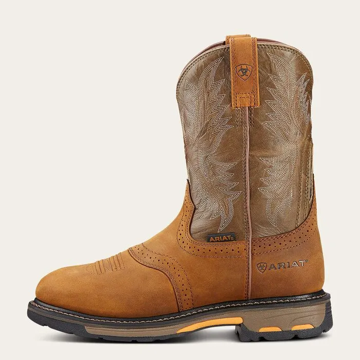 Men Work Boots Ariat WorkHog Pullon Work Boot Aged Bark