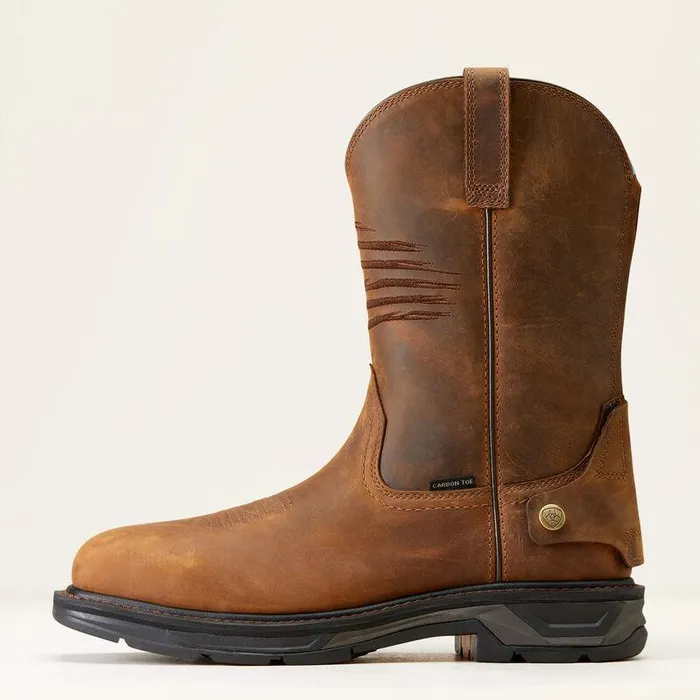 Men Work Boots Ariat WorkHog XT Patriot EZ Zip Carbon Toe Work Boot Distressed Brown Men Work Boots Ariat WorkHog XT Patriot EZ Zip Carbon Toe Work Boot Distressed Brown