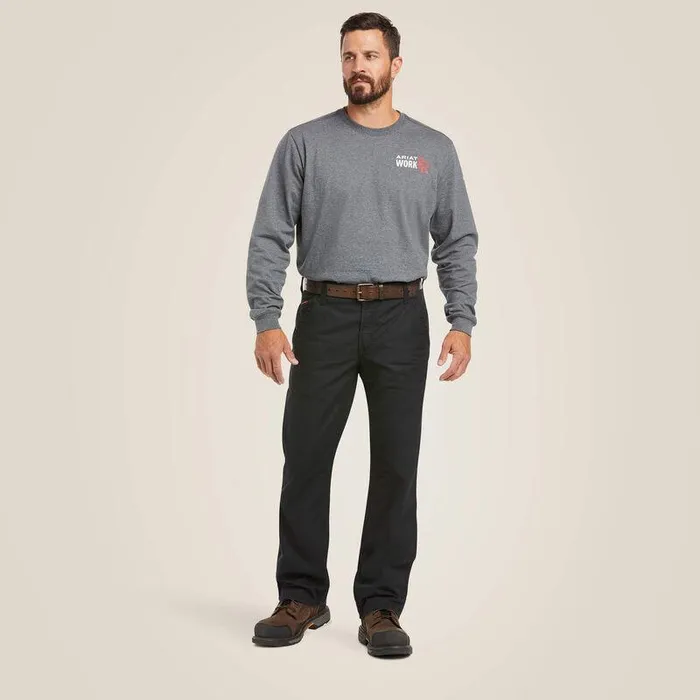 Men Workwear Ariat FR M4 Relaxed Workhorse Boot Cut Pant Black