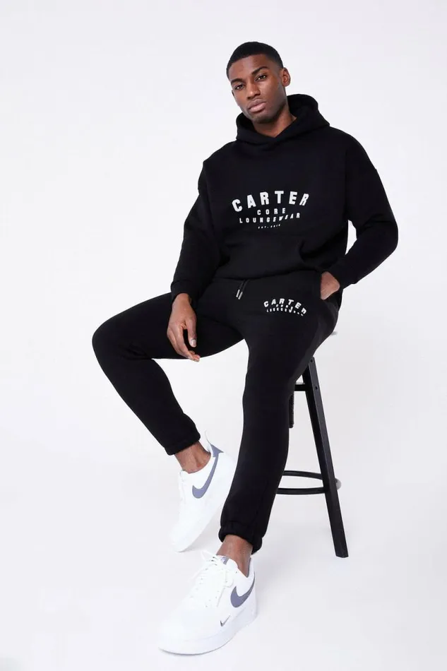 Mens Heritage Loose Jogger 8211 Black Jameson Carter Tracksuits