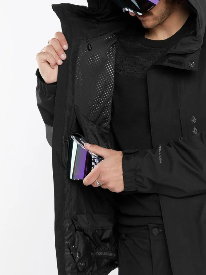 Mens Jackets Volcom Dua Insulated Gore Jacket 8211 Black