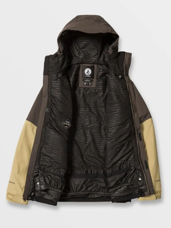 Mens Jackets Volcom L GoreTex Jacket 8211 Brown