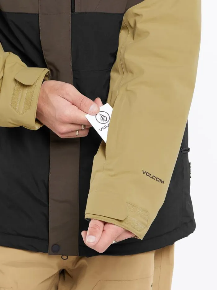 Mens Jackets Volcom L GoreTex Jacket 8211 Brown