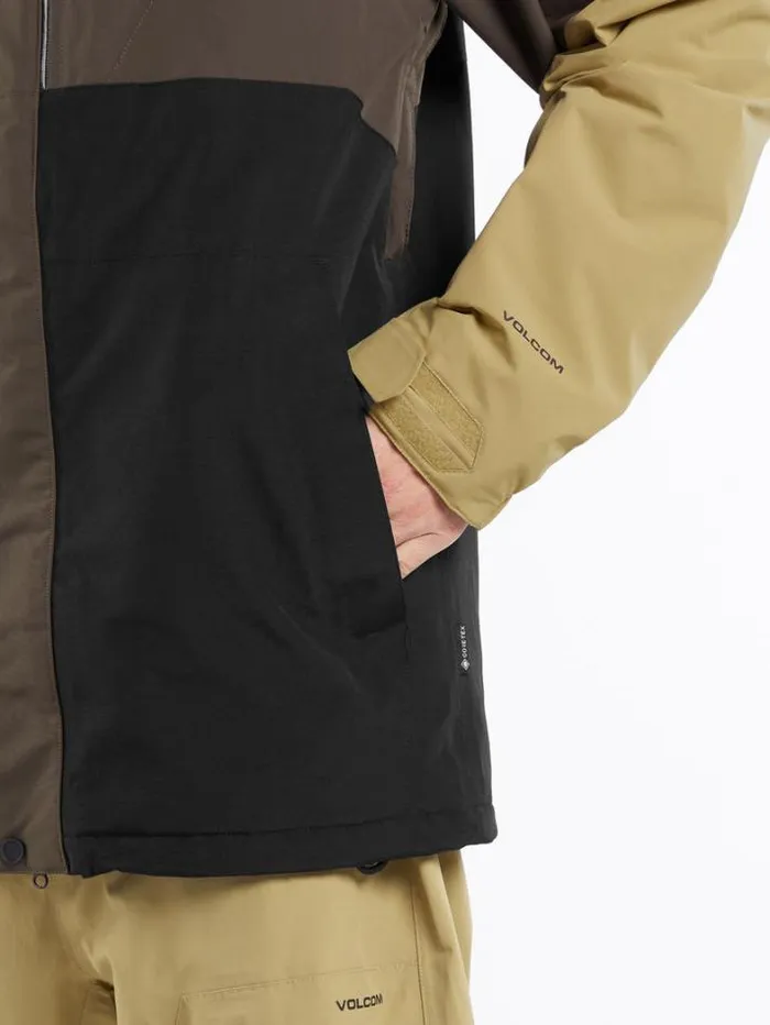 Mens Jackets Volcom L GoreTex Jacket 8211 Brown