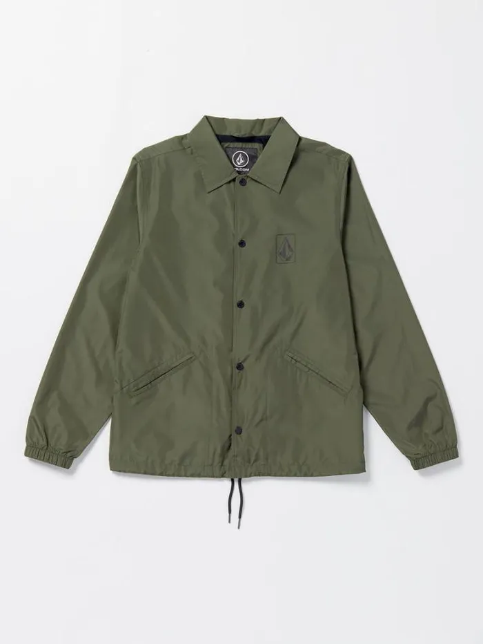 Mens Jackets Volcom Skate Vitals Coaches Jacket 8211 Squadron Green