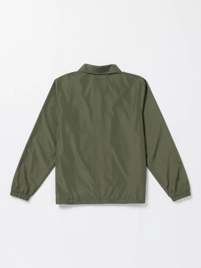Mens Jackets Volcom Skate Vitals Coaches Jacket 8211 Squadron Green